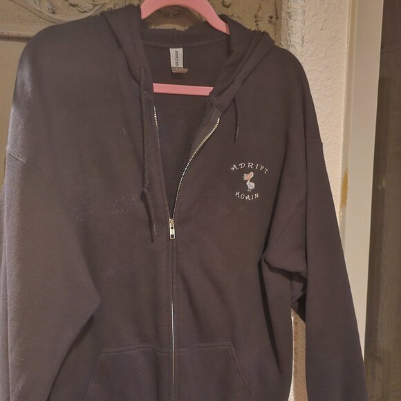 Adrift Again Black Zip-Up Hoodie | “A Long Cool Woman” | XL - Picture 4 of 10